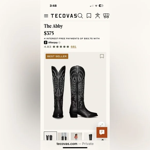 Tecovas The Abby in Midnight - Picture 2 of 9